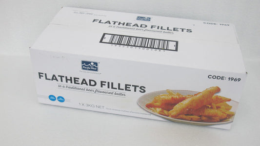 Crispy Battered Flathead Fish 55 x 55g (3kg Carton)